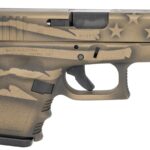 Glock 26 Gen3 Subcompact 9mm Pistol with Coyote Battle Worn Flag Cerakote Finish