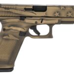 Glock G22 Gen5 MOS 40 S&W Pistol with Coyote Battle Worn Flag Cerakote Finish