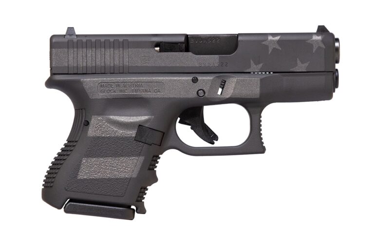 Glock 26 Gen3 9mm Semi-Auto Pistol with Black Stealth American Flag Finish