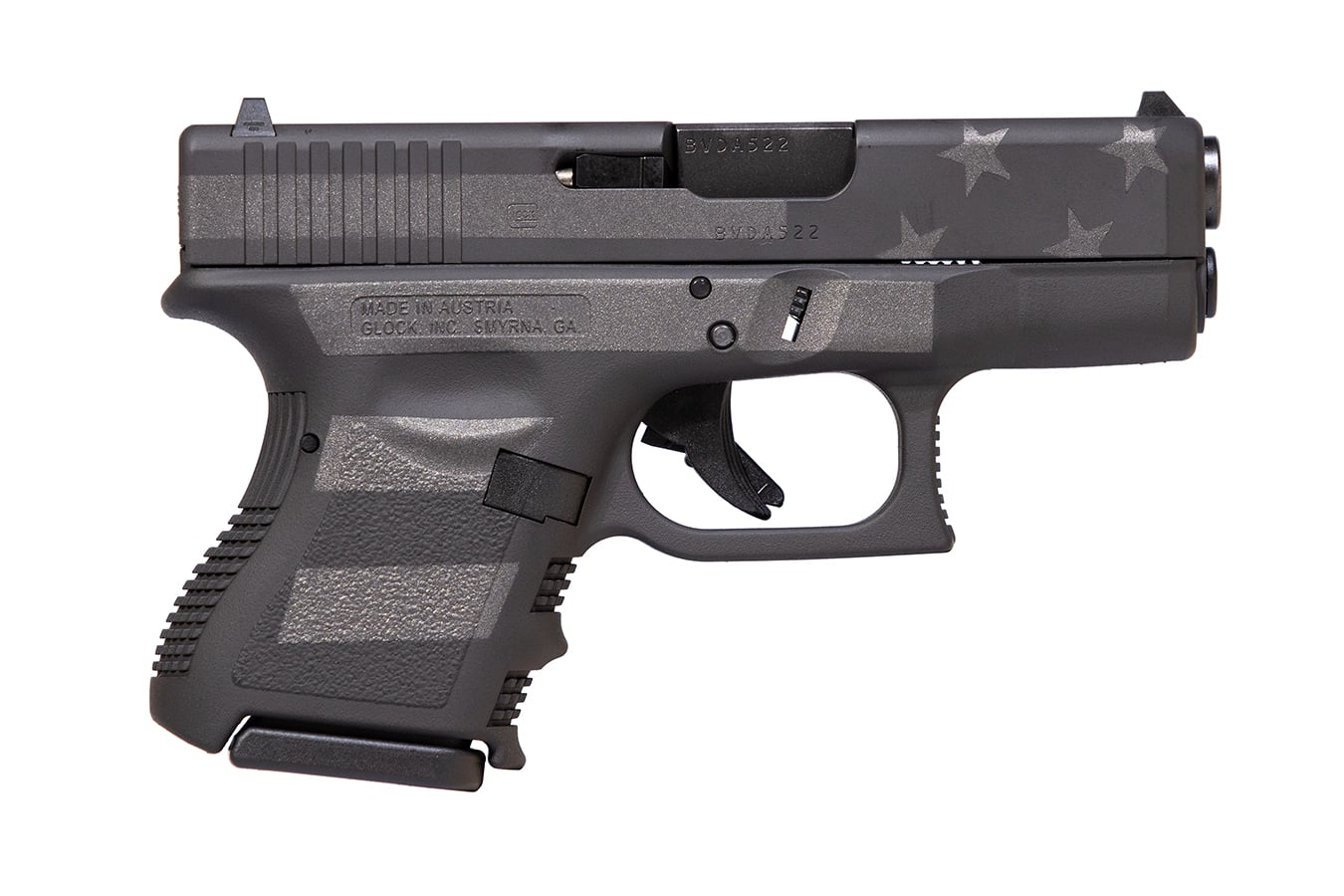 104789-default-l Glock 26 Gen3 9mm Semi-Auto Pistol with Black Stealth American Flag Finish