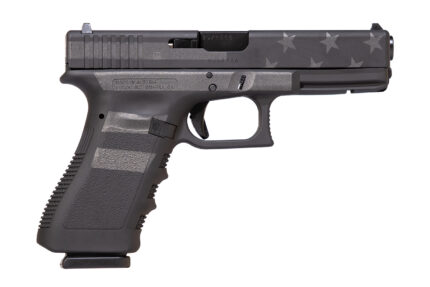 Glock 17 Gen3 9mm Semi-Auto Pistol with Custom Black Stealth American Flag Finish