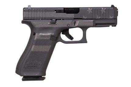 Glock 45 9mm Semi-Auto Pistol with Custom Black Stealth American Flag