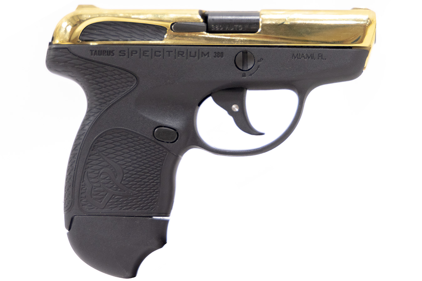 108104-default-l Taurus Spectrum 380 ACP Subcompact Pistol with Black Frame and Gold Mirror Slide (Cosmetic Blemishes)