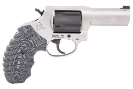 Taurus Defender 605 357 Mag Stainless Revolver with Black/Gray VZ Grips and 3 Inch Barr