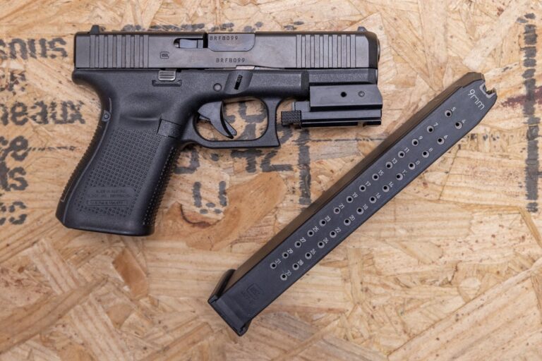 Glock 19 Gen5 9mm Police Trade-In Pistol with Extended Mag and Laser