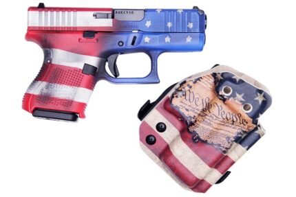 Glock 26 Gen5 9mm Subcompact Pistol with USA Cerakote Finish and We The People Holster