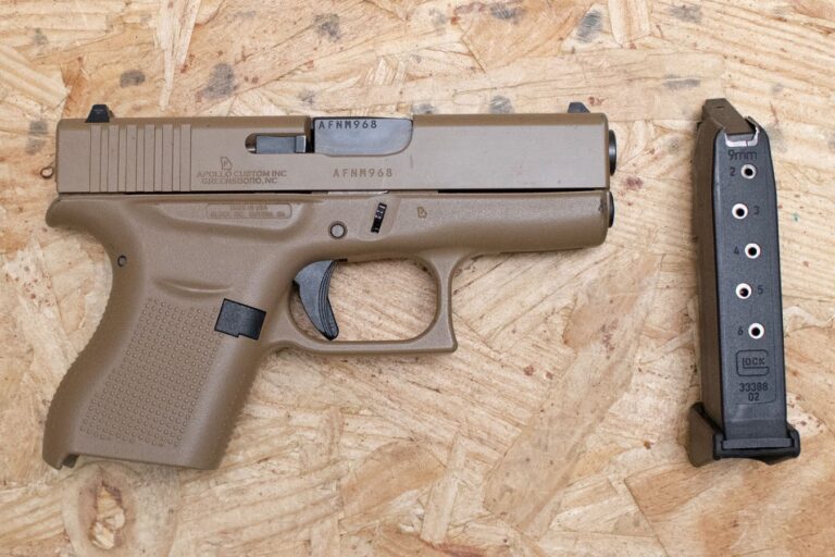 Glock 43 9mm Police Trade-In Pistol in Tan Finish