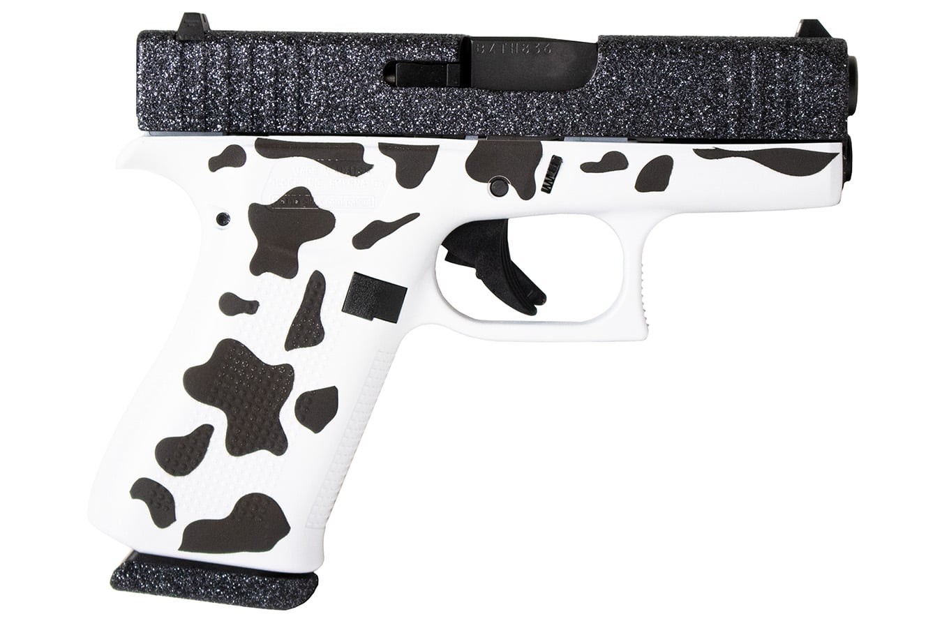 120249-default-l Glock 43X 9mm Pistol with Black Glitter Slide and Tactical Cow Finish