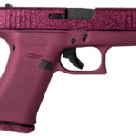 Glock 43X 9mm Pistol with Black Cherry Glitter Slide and Colored Frame
