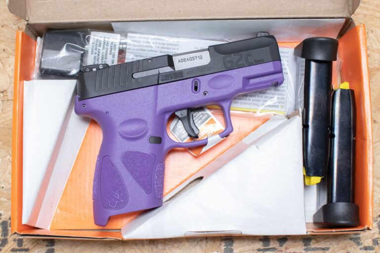 Taurus G2C 9mm Used Trade-In Pistol with Two Magazines and Dark Purple Frame