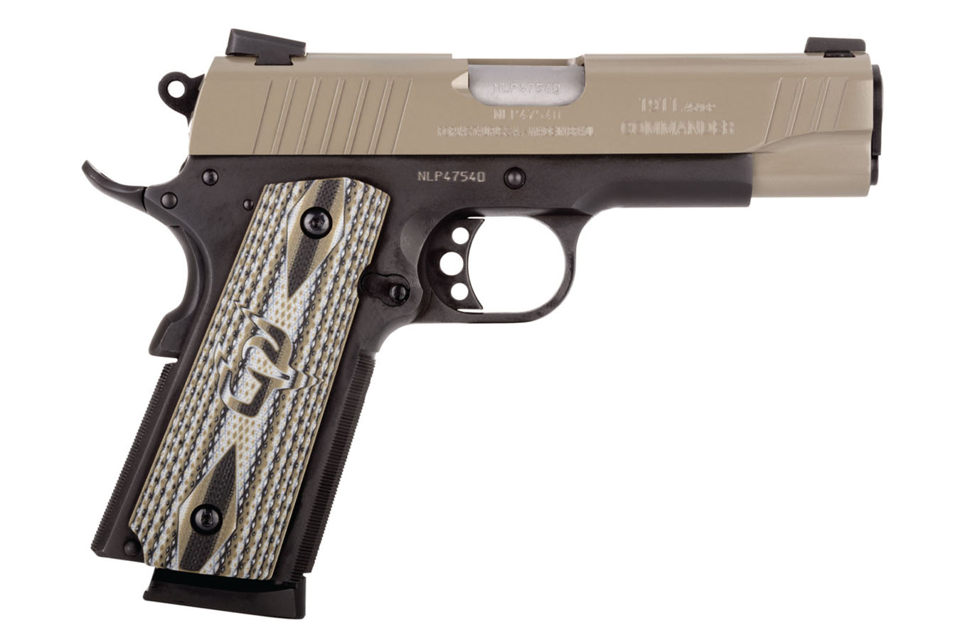 121062-default-l Taurus 1911 Commander 45ACP Pistol with Sand Colored Cerakote Slide (Blemished)