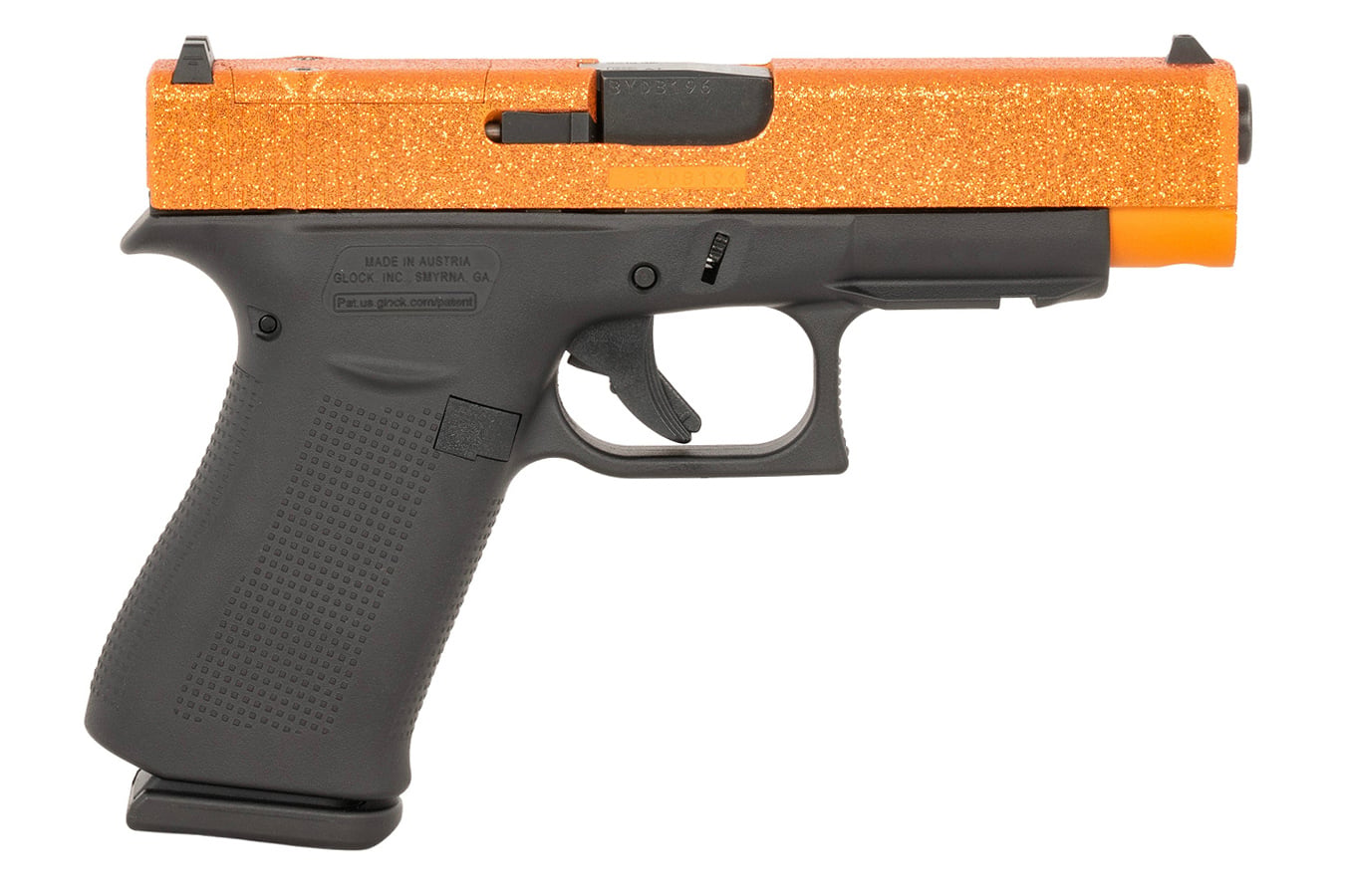 124319-default-l Glock 48 MOS Compact 9mm Optic Ready Pistol with Orange Glitter Cerakote Slide