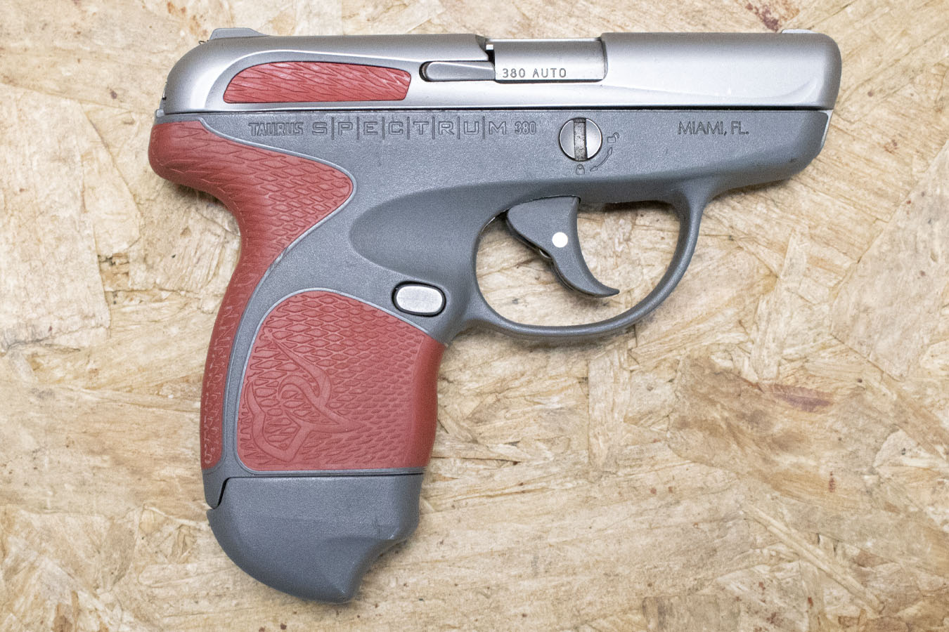 133097-default-l Taurus Spectrum 380ACP Used Trade-In Micro-Compact Pistol with Gray-Red-Stainless Finish