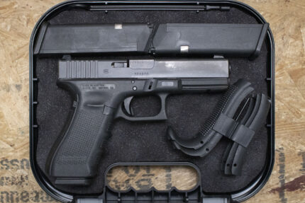 Glock 17 Gen4 9mm Police Trade-in Pistol with Three Magazines, Case, and Backstraps