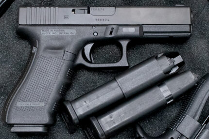 Glock 17 Gen4 9mm Police Trade-in Pistol with Original Case and Three Magazines