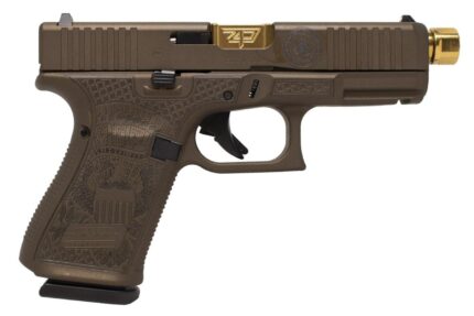 Glock 19 Gen5 9mm Custom Donald Trump Edition Pistol with Zaffari Precision Threaded Barrel