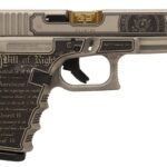 Glock 19 Gen3 9mm Donald Trump Bill of Rights Custom Pistol with Zaffari Precision Gold Threaded Barrel