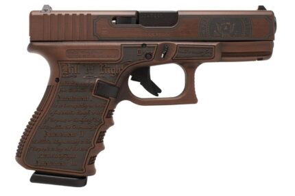 Glock 19 Gen3 9mm Custom Donald Trump Bill of Rights Edition Pistol with Red Cerakote Finish