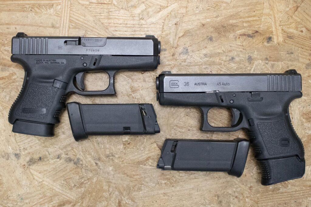Glock Model 36 45ACP Police Trade-In Pistols (Very Good Condition)
