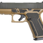 Glock 43X MOS 9mm Shark Coast Customs Happy Little Tree Edition Pistol w/ Gold Threaded Barrel