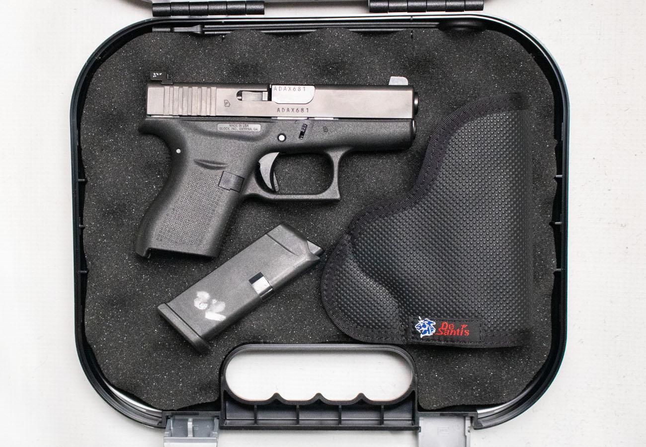 142071-default-l Glock 42 380 Auto Police Trade-In Semi-Auto Pistol with DeSantis Holster