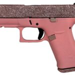 Glock 43X MOS 9mm Pistol with Pink Frame and Pink Glamour Mock Up Glitter Slide