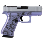 Glock 43X MOS Miss Daisy 9mm Sub-Compact Pistol with Purple Cerakote Finish
