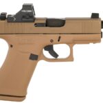 Glock 43x MOS 9mm FDE Pistol with Holosun HS 407K Red Dot and Threaded Barrel