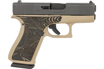 Glock 43X Slim Sub-Compact 9mm Pistol with Coyote/Tan Finish and Textured Grip