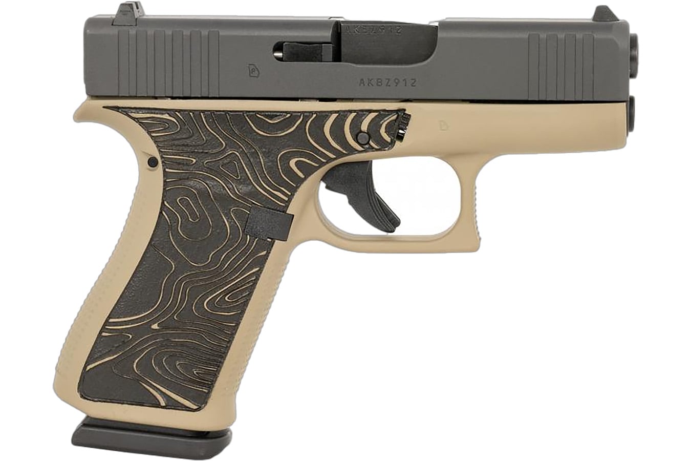 162297-default-l Glock 43X Slim Sub-Compact 9mm Pistol with Coyote/Tan Finish and Textured Grip