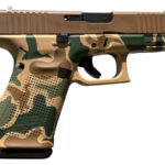 Glock 19 Gen5 Compact 9mm Pistol with Vintage Brown Cerakote Slide and Camo Frame
