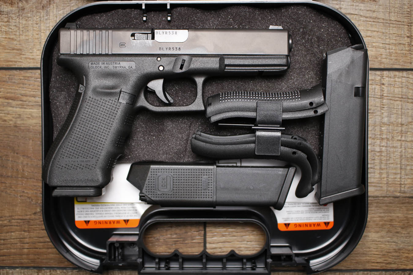 164090-default-l Glock 22 Gen 4 40 S&W Police Trade-In Pistol with Three Magazines and Original Box