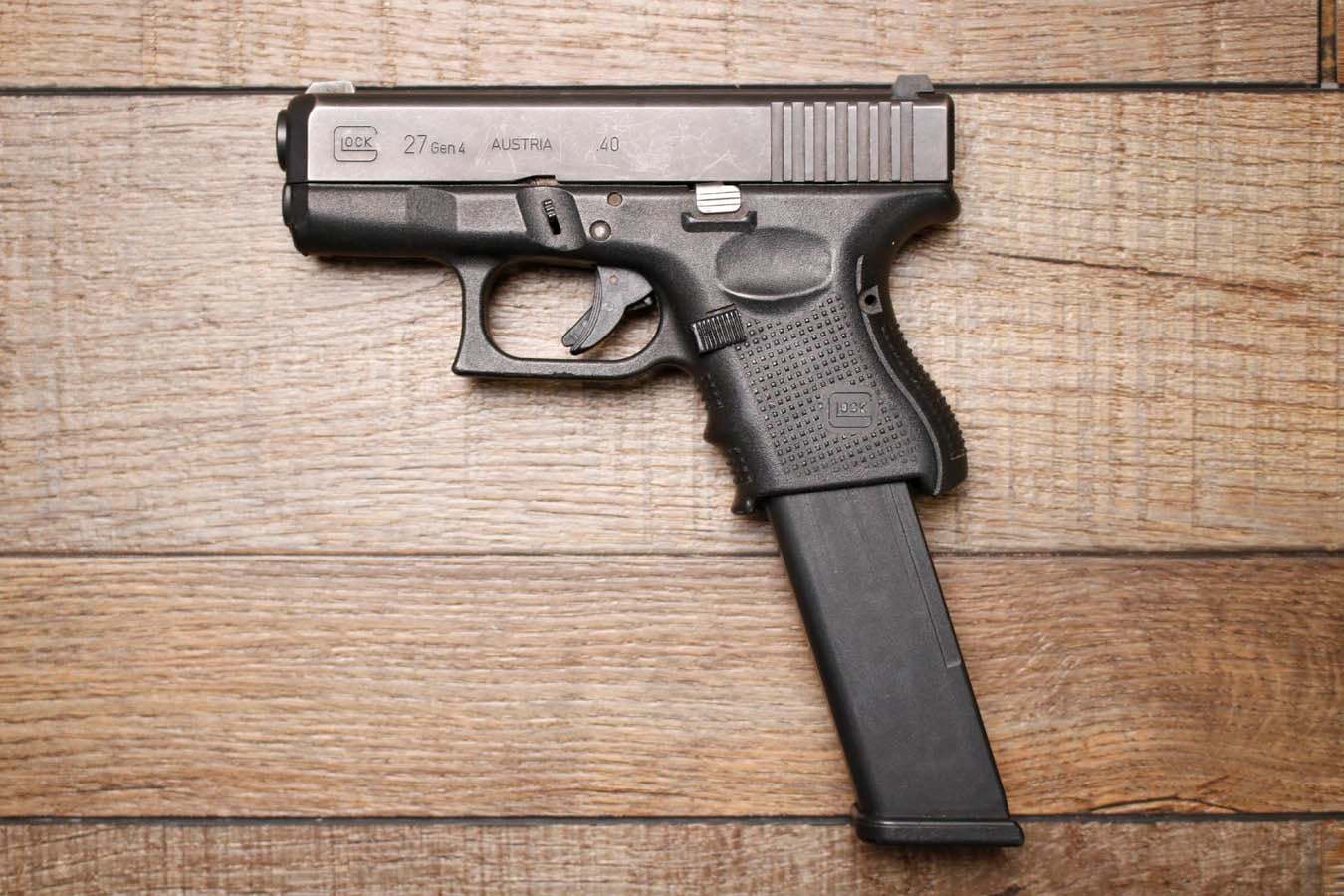 166788-default-l Glock 27 Gen 4 40 S&W Police Trade-In Pistol with 22 Round Extended Magazine