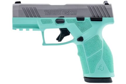 Taurus GX2 9mm Semi-Auto Pistol with Cyan Frame and Stainless Slide