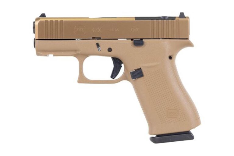 Glock 43X MOS 9mm Semi-Auto Pistol with Coyote Brown Slide