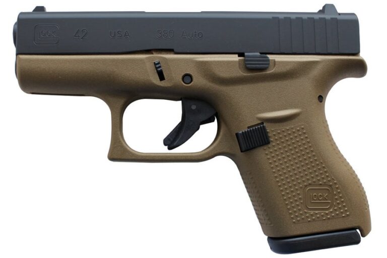 Glock 42 380 Auto Single Stack Flat Dark Earth Pistol