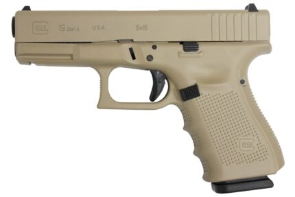 Glock 19 Gen4 9mm 15-Round Pistol with Desert Sand Cerakote Finish (Made in USA)