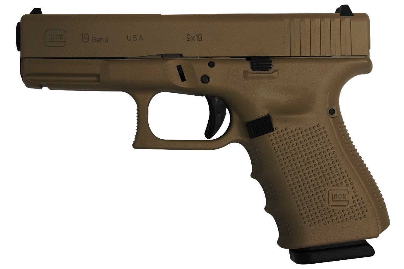 29608-default-l Glock 19 Gen4 9mm 15-Round Pistol with Hot Cerakote Burnt Bronze Finish