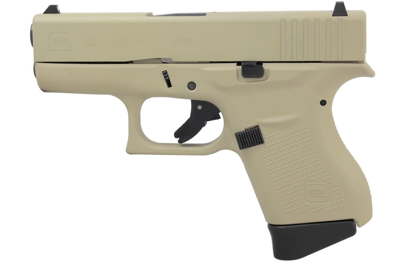 37324-default-l Glock 43 9mm Desert Sand Single Stack Pistol