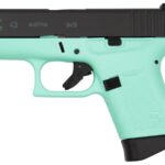 Glock 43 9mm Aqua Blue Duracoat Single Stack Pistol