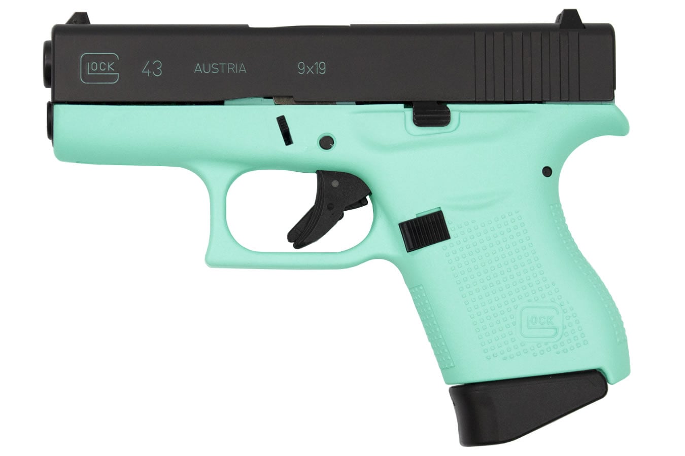 37931-default-l Glock 43 9mm Aqua Blue Duracoat Single Stack Pistol