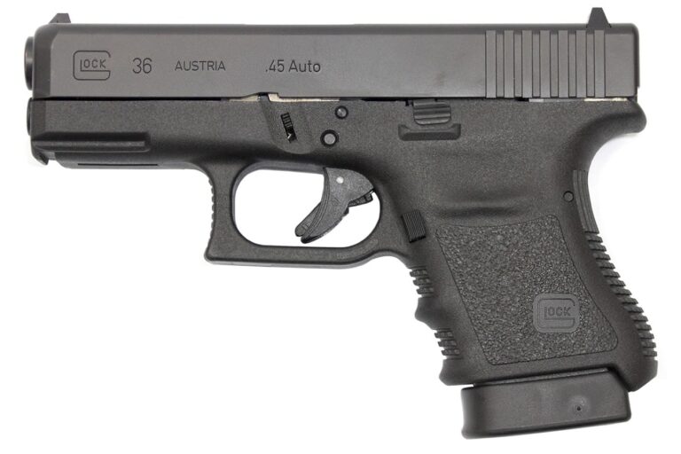 Glock 36 Gen3 45 ACP 6-Round Pistol with Finger Groove Rail