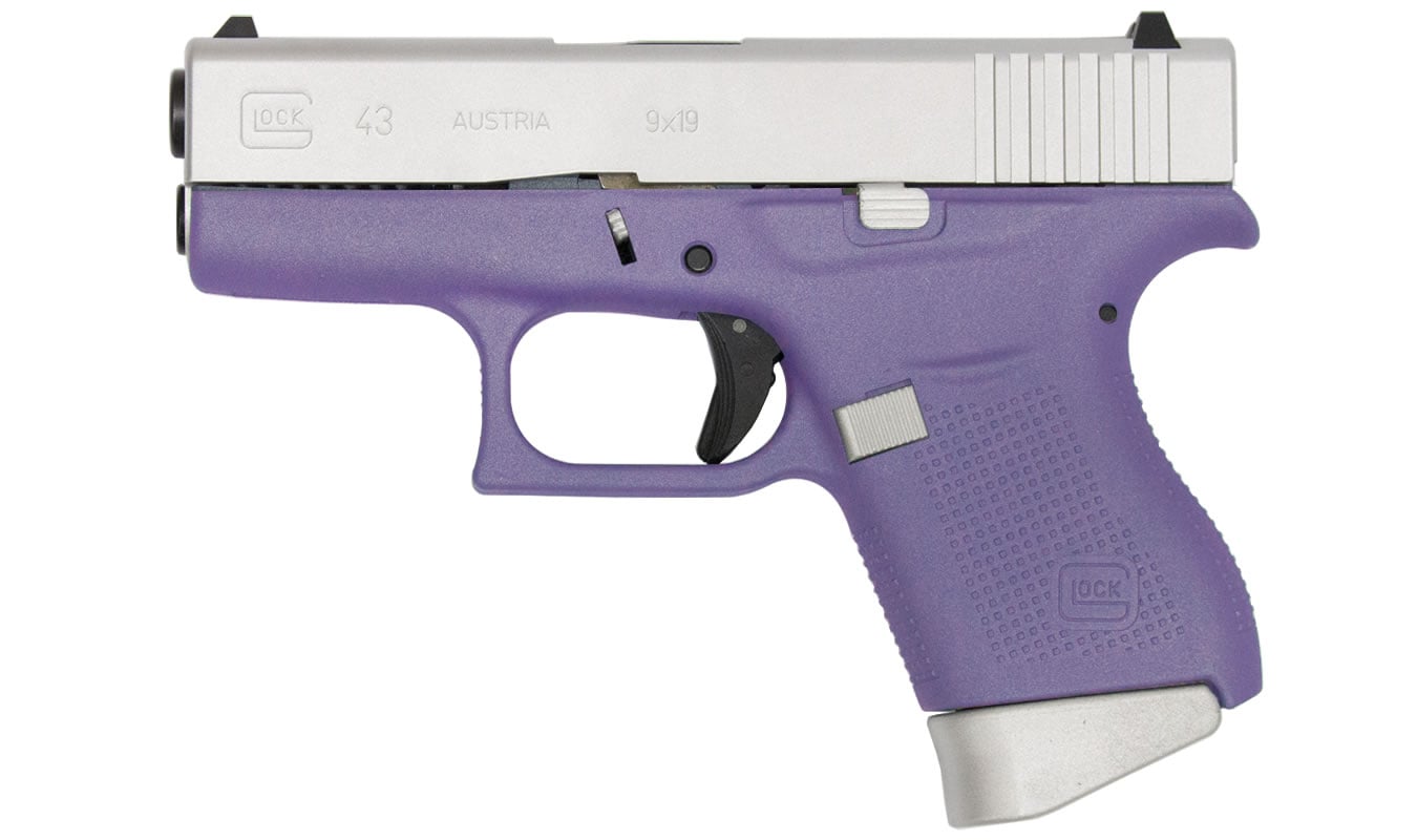 38275-default-l Glock 43 9mm Single-Stack Pistol with Cerakote Purple Frame and Aluminum Slide