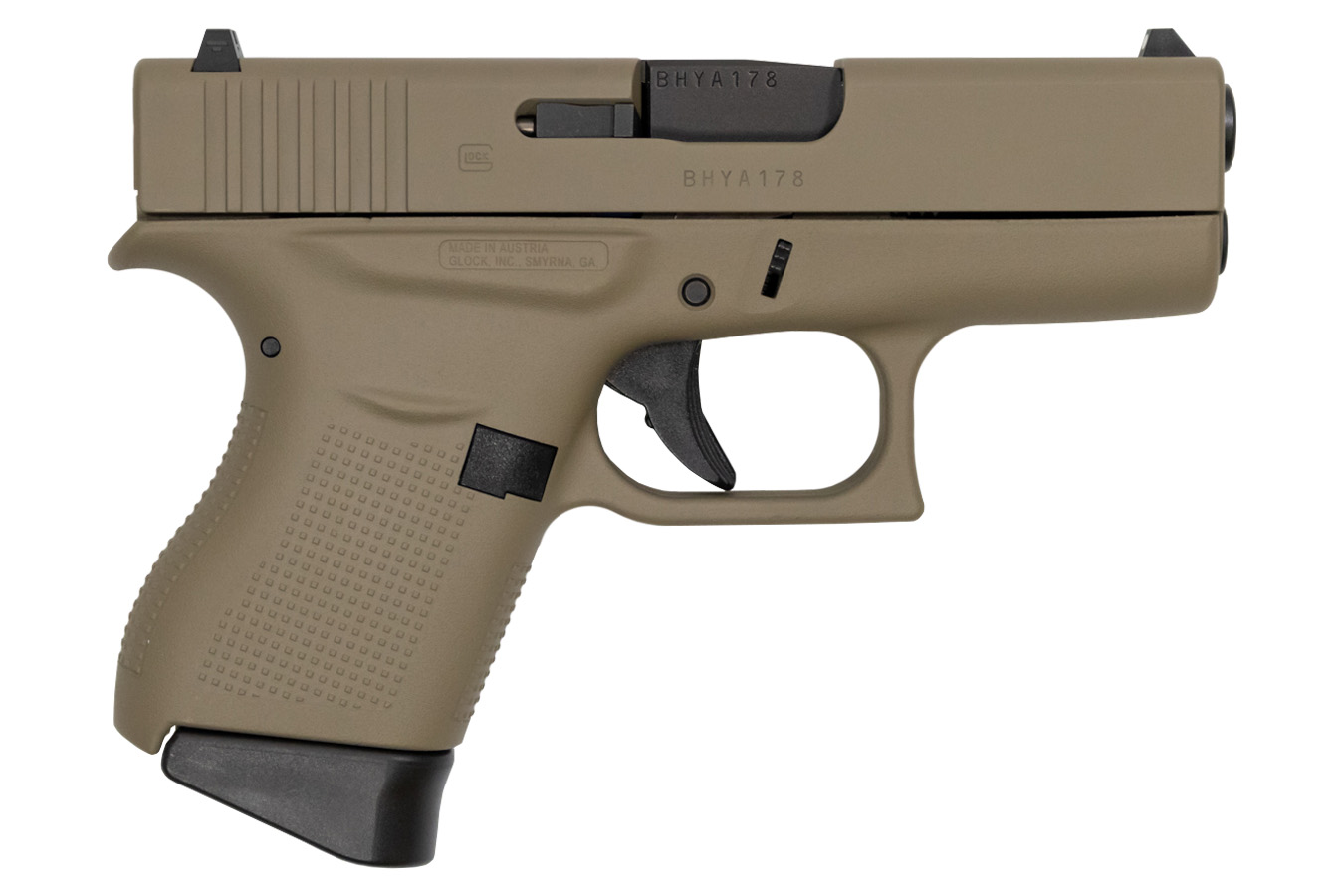 57471-default-l Glock 43 9mm Flat Dark Earth Cerakote Single Stack Pistol