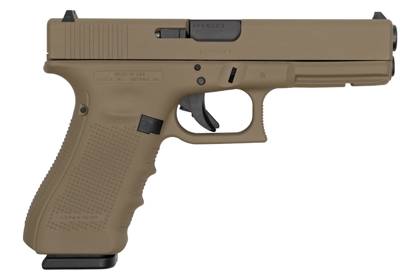 58192-default-l Glock 17 Gen4 9mm 17-Round Pistol with Cerakote FDE Finish (Made in USA)