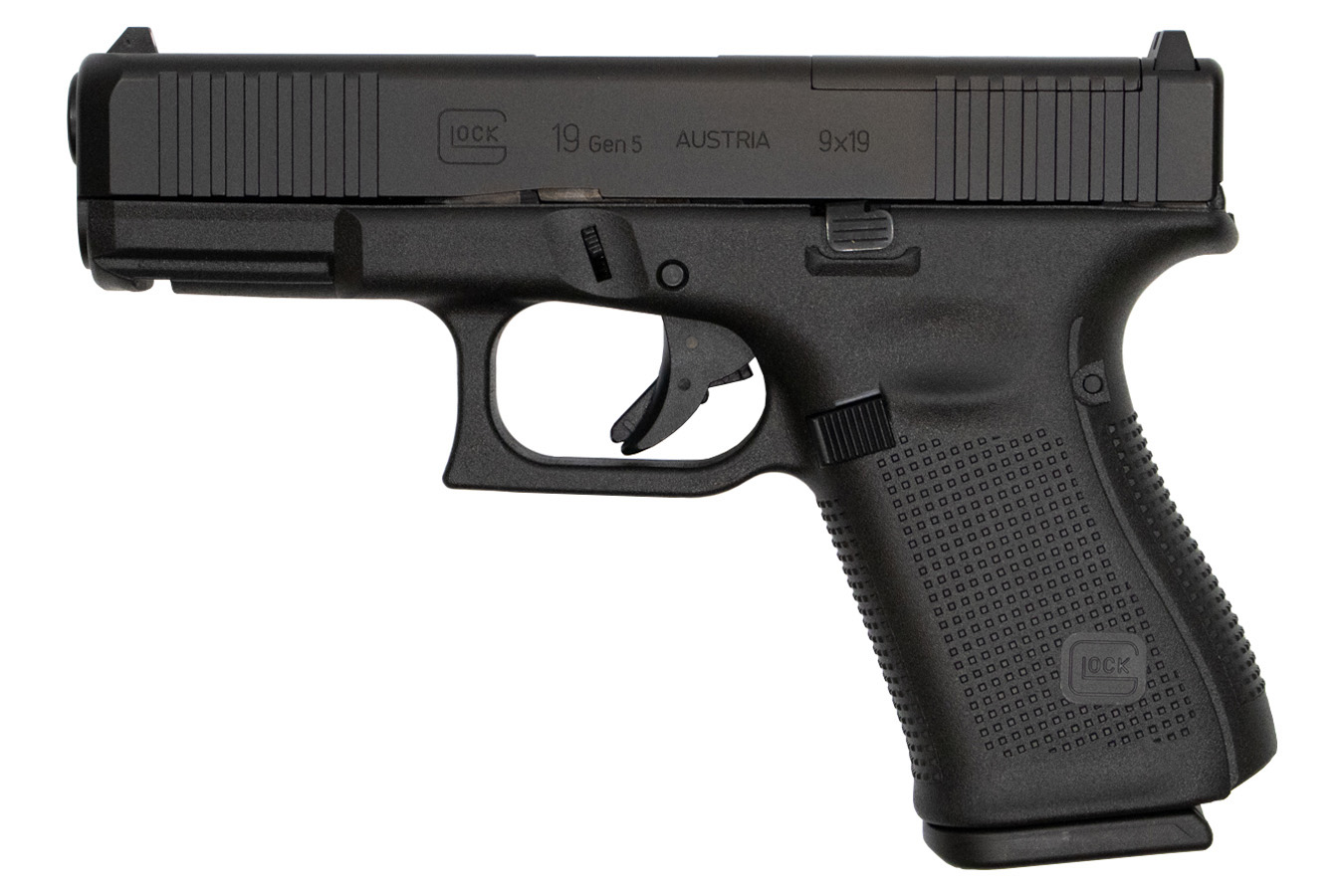 58195-default-l Glock 19 Gen5 9mm MOS 10-Round Pistol with Front Slide Serrations