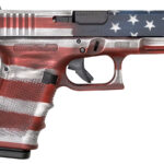 Glock 19 Gen4 9mm 15-Round Pistol with American Flag Battleworn Cerakote Finish (Made