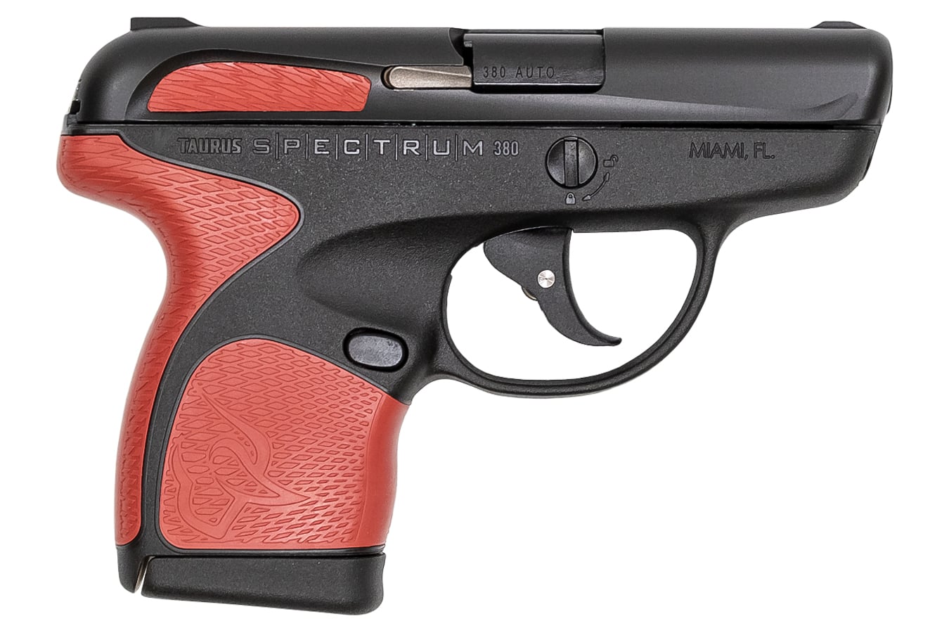 61542-default-l Taurus Spectrum .380 Auto Black Pistol with Red Grips