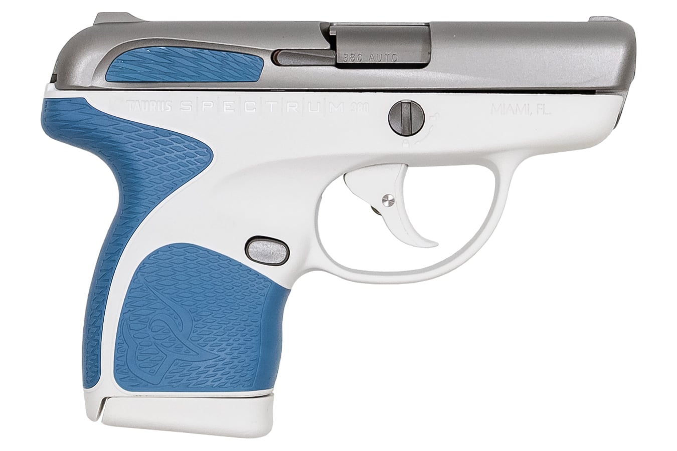 61568-default-l Taurus Spectrum .380 Auto White/Stainless Pistol with Blue Grips