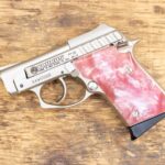 Taurus PT-22 22 LR Stainless 8-Round Used Trade-in Pistol with Pink Grips